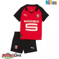 Camiseta Stade Rennais Primera Equipación para niños 2025-26 manga corta (+ pantalones cortos)